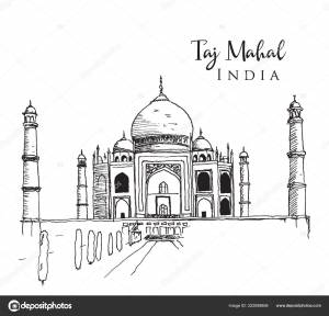 Рисунок эскиза Тадж-Махала Векторное изображение ©EnginKorkmaz 322098806