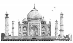 Тадж махал раскраска