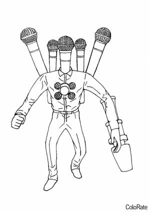 Раскраска Микрофон-Меха-Босс