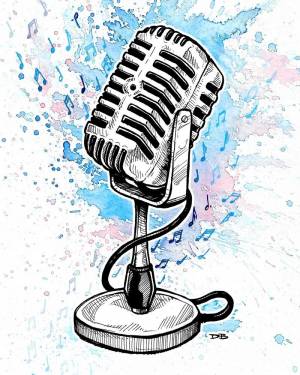 Рисунок микрофон для детей