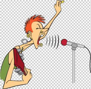 Рисунок пения в микрофоне, человек, который громко поет в микрофон, комиксы, электроника, рука png