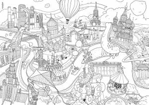 Москва», серия «Удивительная Россия», гигантская раскраска 120 см