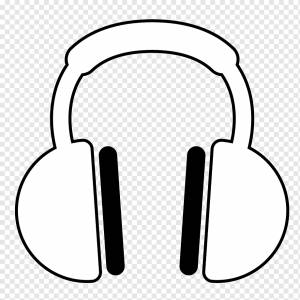 Наушники Черно-белая книжка-раскраска, Book Listening s, белый, текст, компьютер png