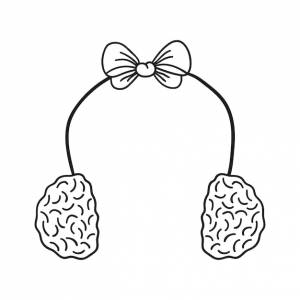 Doodle меховые наушники предмет зимнего осеннего гардероба