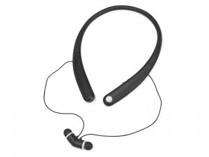 Беспроводные наушники с микрофоном «Soundway» с логотипом, цвет черный, белый, материал soft touch