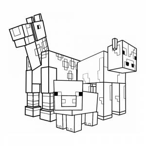 Раскраска Животные мобы