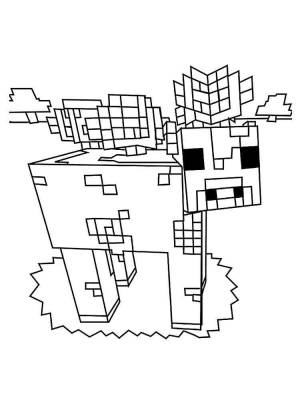 Раскраски Майнкрафт Животные