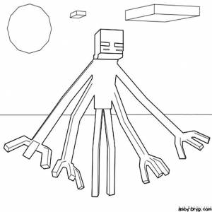 Майнкрафт раскраска для детей