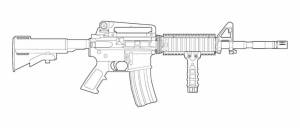 Раскраска M16 из PUBG