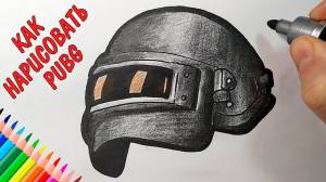 How to draw a PUBG HELMET, Just draw