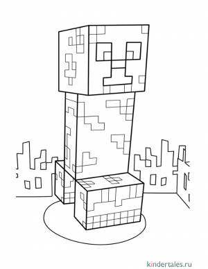 Крипер» раскраска для детей