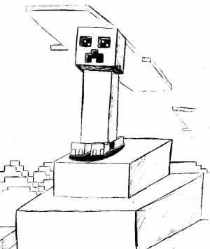 Раскраска Крипер из Майнкрафт