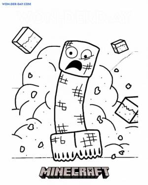 Раскраска Крипер Майнкрафт
