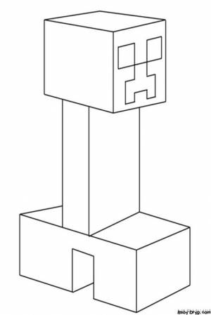 Крипер Майнкрафт раскраска