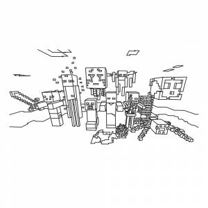 Раскраска Minecraft мобы