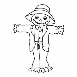 Иконный вектор пугало на трендовом дизайне