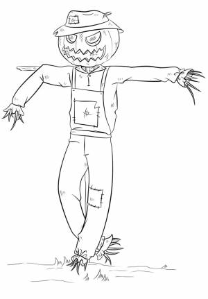 Раскраска Пугало