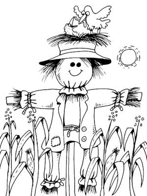 Раскраска Пугало