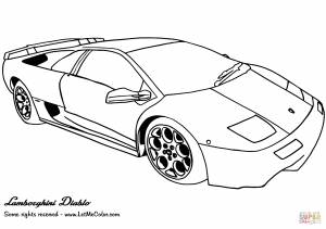 Раскраска Суперкар Lamborghini Diablo
