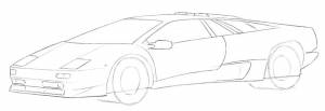Как нарисовать Lamborghini Diablo