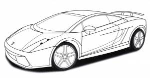 Раскраска Lamborghini Gallardo Superleggera