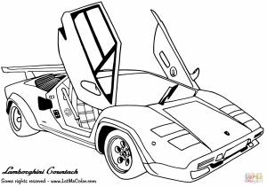Раскраска Суперкар Lamborghini Countach