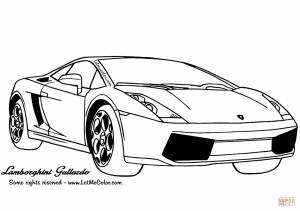 Раскраска Спорткар Lamborghini Gallardo