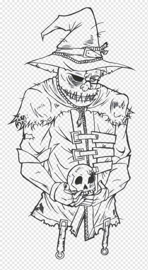 Пугало Бэтмен Рисование Line art, Бэтмен, инфографика, угол, герои png