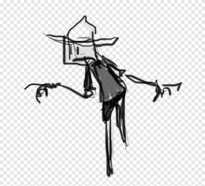 Рисование Line art мультфильм, пугало логотип, фал, другие png