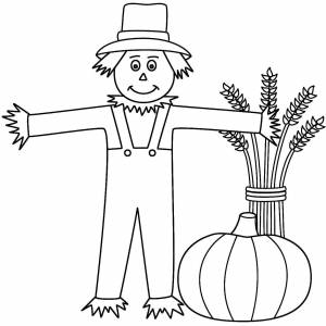 Раскраски Раскраска Пугало отпугивает птиц пугало детские