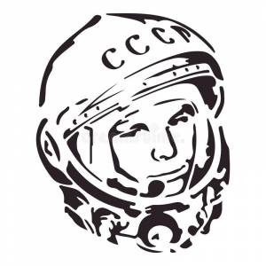 Yuriy Gagarin silhouette