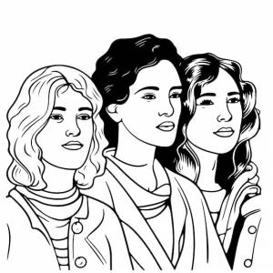 Эскиз ручной рисунок одной линии искусства раскраски страницы рисунок линии женский день