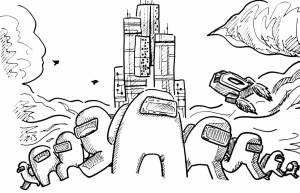 Раскраска амонг ас