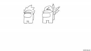 Рисунок амонг ас карандашом