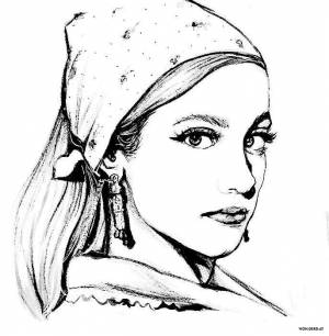 Раскраска Умная и хрупкая Элизабет Купер