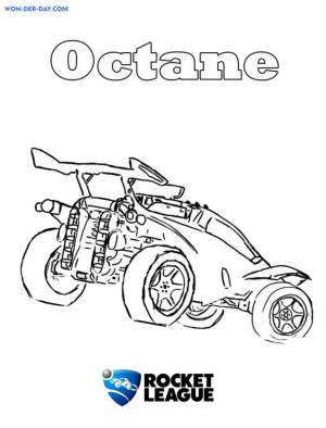 Раскраска Octane Rocket League