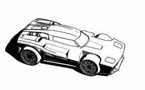 Раскраска Автомобиль из Рокет Лиги
