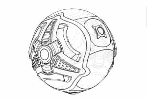 Раскраска Футбольный мяч Rocket League