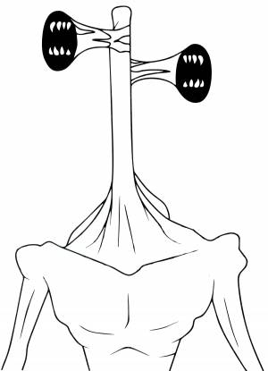 Раскраска Сиреноголовый рычит