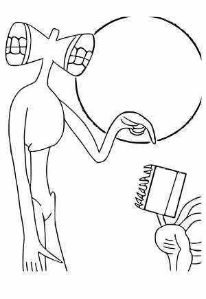 Раскраска Сиреноголовый Легкий