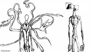 Раскраски Сиреноголовый раскраску