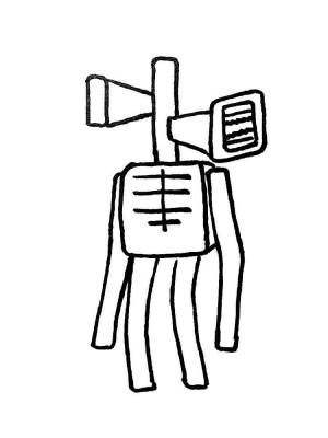 Раскраски Сиреноголовый