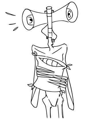 Раскраска Сиреноголовый Улыбка