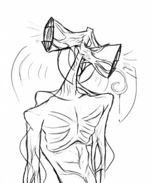 Раскраска Сиреноголовый монстр