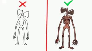 Правильно и неправильно, Как нарисовать СИРЕНОГОЛОВОГО Тревора Хендерсона