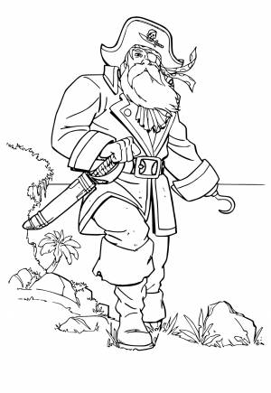 Раскраска Пират Настоящий