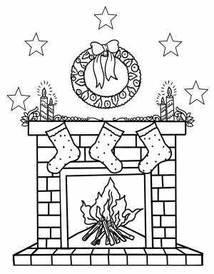 Рисунок камин