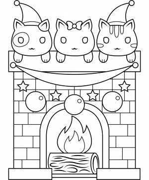 Раскраска камин
