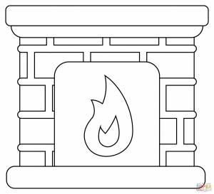Раскраска Камин