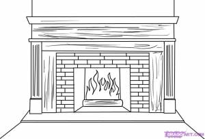 Как нарисовать Камин карандашом поэтапно